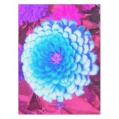 Hübsches blaues Zinnia im Lila Sommergarten Tischdecke (Vorderseite)