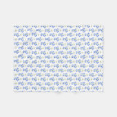 Hübsches Blauglöckchen-Flanelldecke mit Initialen Fleecedecke (Vorderseite (Horizontal))