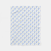 Hübsches Blauglöckchen-Flanelldecke mit Initialen Fleecedecke (Vorderseite)