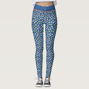 Hübsches blaurosa Farbmuster Leggings