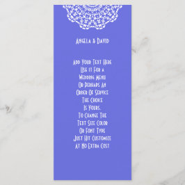 Hübsches blauweißes Lacy-Muster Programm