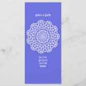 Hübsches blauweißes Lacy-Muster Programm (Rückseite)