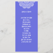 Hübsches blauweißes Lacy-Muster Programm (Vorderseite)