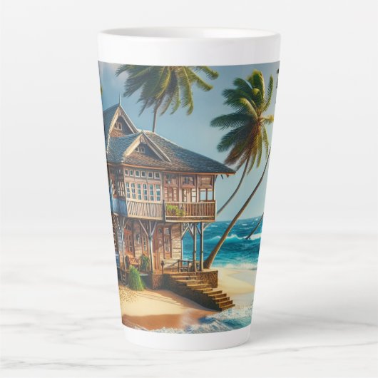 Hübsches Blockhaus Milchtasse (Vorderseite)