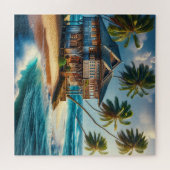 Hübsches Blockhaus Puzzle (Horizontal)