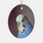Hübsches Blue Budgie Foto Keramik Ornament (Rechts)