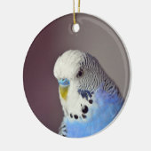 Hübsches Blue Budgie Foto Keramik Ornament (Links)