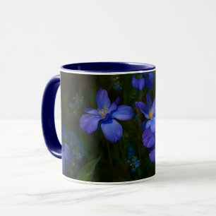 Hübsches Blue Dainty Blume Garden Art Tasse Cup