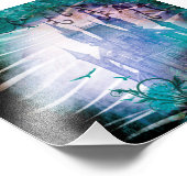 Hübsches Blue Fairy Tale Fantastische Bergwelten Fotodruck (Ecke)