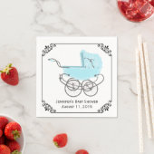 Hübsches Blue Pram Custom Baby Duschpapier Napkins Serviette (Beispiel)