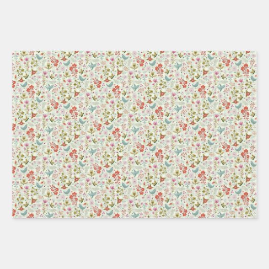 Hübsches Bluebirds Packpapier Geschenkpapier Set (Vorderseite)