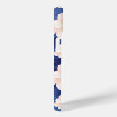 Hübsches Bluepfirsichmuster Monogramm Case-Mate iPhone Hülle (Rückseite / Rechts)