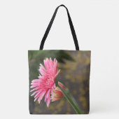Hübsches Blumen; Großes rosa Gerbera-Gänseblümchen Tasche (Vorderseite)