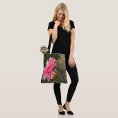 Hübsches Blumen; Großes rosa Gerbera-Gänseblümchen Tasche (Am Model)