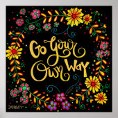 Hübsches Blumenangebot Inspiriere Poster (Vorne)