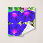 Hübsches Blumenbad-Tuch-Set Badhandtuch Set (Waschlappen)