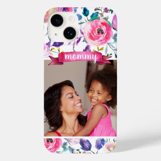 Hübsches Blumenbenutzerdefiniertes Foto Geschenk f Case-Mate iPhone Hülle (Rückseite)