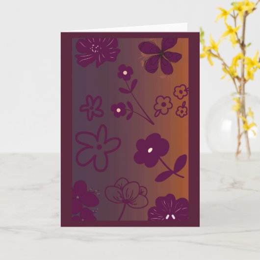 Hübsches Blumendesign  Karte (Gelbe Blume)