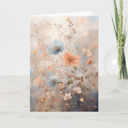 Hübsches Blumendesign Karte (Vorderseite)