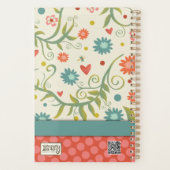 Hübsches Blumendrachenblatt Dankesblatt Planer (Rückseite)