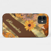 Hübsches, blumenfarbenes personalisiertes Muster Case-Mate iPhone Hülle (Rückseite (Horizontal))