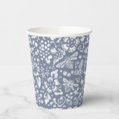 Hübsches Blumengartenmuster Pappbecher (Links)