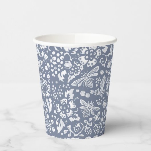 Hübsches Blumengartenmuster Pappbecher (Links)