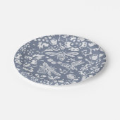 Hübsches Blumengartenmuster Pappteller (Schrägansicht)