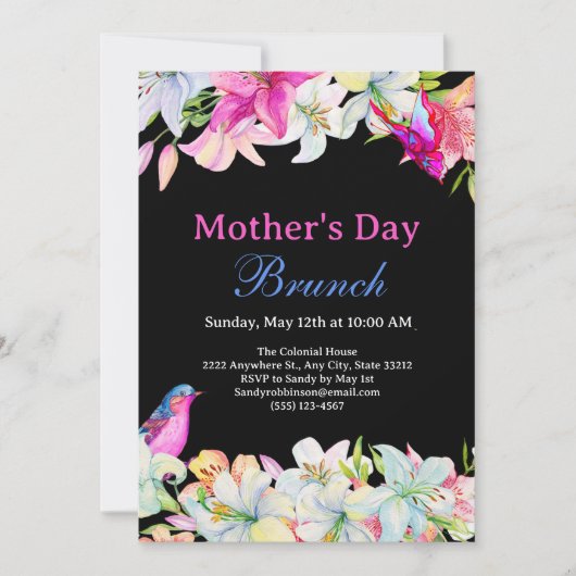 Hübsches Blumengebirge Einladung (Vorderseite)