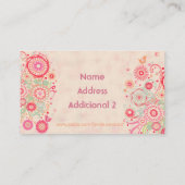 Hübsches Blumengeschäft Visitenkarte (Rückseite)