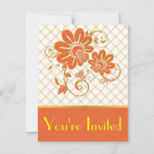 Hübsches, blumengeschmücktes Abendessen Einladung (Vorderseite)