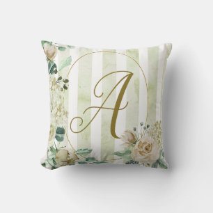 Hübsches blumengeschmücktes Mit Monogramm Shabby C Kissen