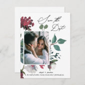 Hübsches Blumengewässer Save the Date Bouquet Einladungspostkarte (Vorne/Hinten)