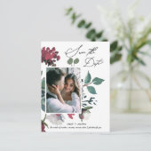 Hübsches Blumengewässer Save the Date Bouquet Einladungspostkarte (Stehend Vorderseite)