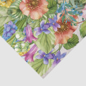 Hübsches Blumengewebe mit Hintergrund von Holzbild Seidenpapier (Detail)