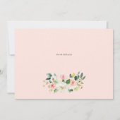 Hübsches Blumengold Erster Geburtstag Foto Einladung (Rückseite)