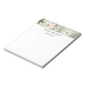 Hübsches Blumengrün, goldenes Muster Notizblock (Rotiert)