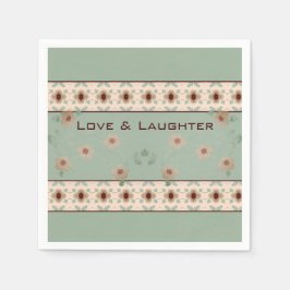 Hübsches Blumengrün Serviette