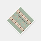 Hübsches Blumengrün Serviette (Ecke)