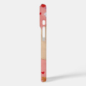 Hübsches Blumenherz Rosa Valentine Case-Mate iPhone Hülle (Rückseite / Links)