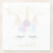 Hübsches Blumenhorn Glasuntersetzer (Rückseite)