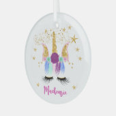 Hübsches Blumenhorn Ornament Aus Glas (Vorderseite links)