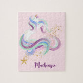 Hübsches Blumenhorn Personalisiert Kinder Puzzle (Vertikal)