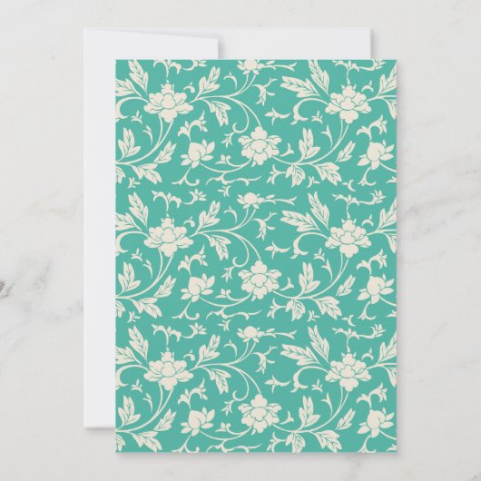 Hübsches Blumenkohl-Brautparty Einladung (Rückseite)