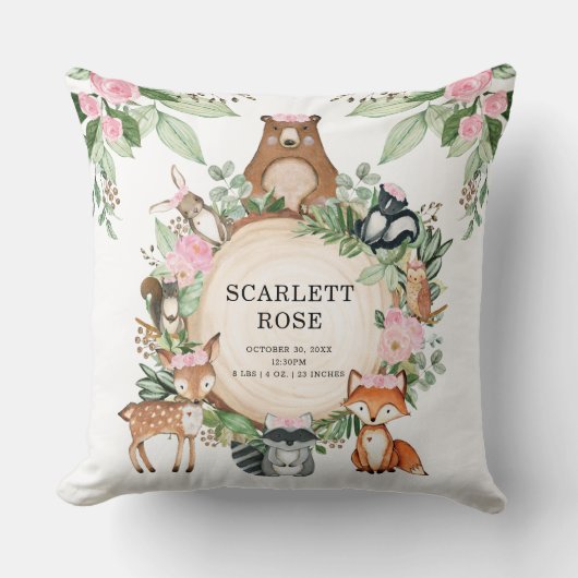 Hübsches Blumenmoor-Kinderzimmer-Dekor Kissen (Vorderseite)