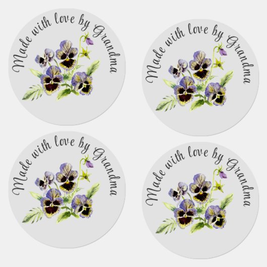 Hübsches Blumenmuster aus eisernen Aufklebern Etiketten (Gruppe)