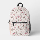 Hübsches Blumenmuster Bedruckter Rucksack (Vorderseite)