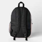 Hübsches Blumenmuster Bedruckter Rucksack (Rückseite)