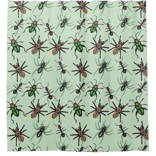 Hübsches Blumenmuster Duschvorhang (Vorderseite)