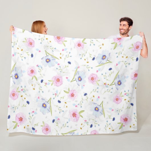 Hübsches Blumenmuster Fleecedecke (Beispiel)